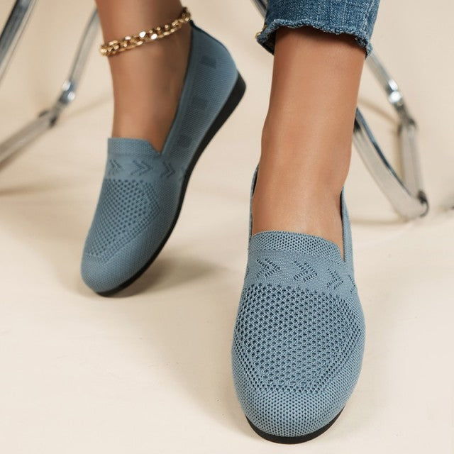 Slip-On Ballerinas Women - Textured Surface & Rounded Front