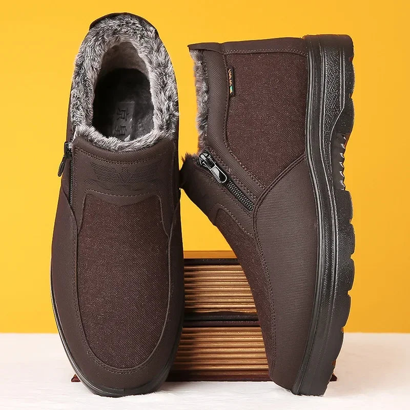 Sporty Men's Orthopedic Warm Snow Boots Waterproof Slip-resistant Winter