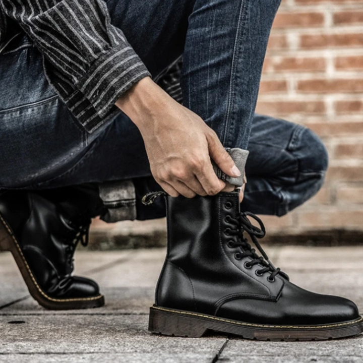 Square Heel Ankle Boots for Men