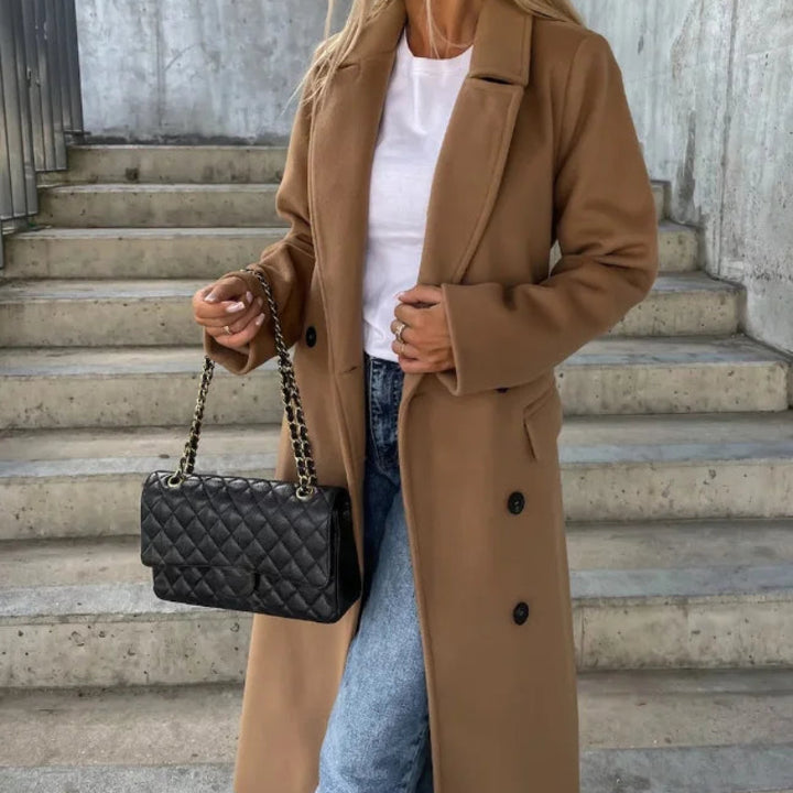 Structured Long Overcoat for Women