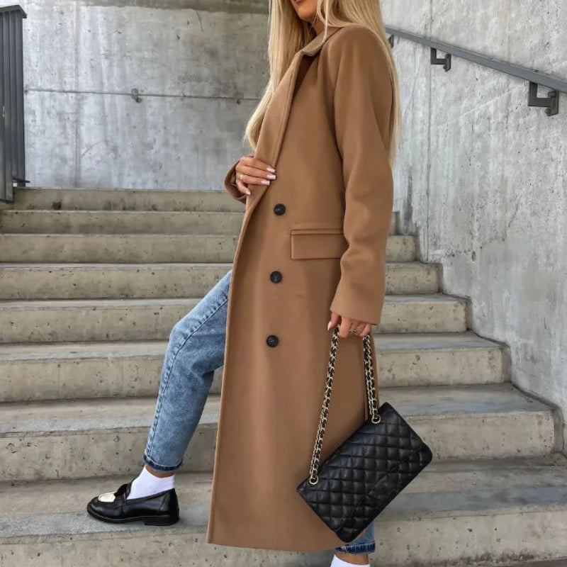 Structured Long Overcoat for Women