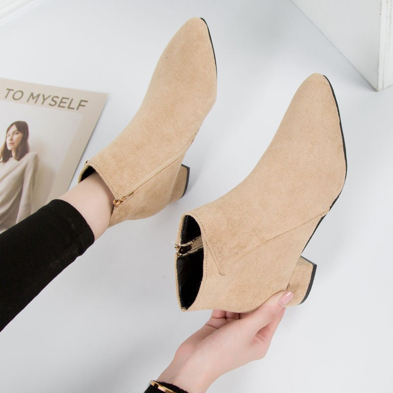 Stylish Leather Ankle Boots For Women Fall Fashion
