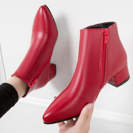 Stylish Leather Ankle Boots For Women Fall Fashion