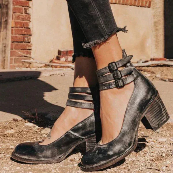 Stylish Pumps With Ankle Strap For Women