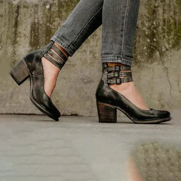 Stylish Pumps With Ankle Strap For Women
