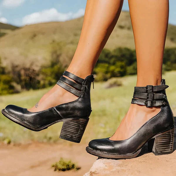 Stylish Pumps With Ankle Strap For Women