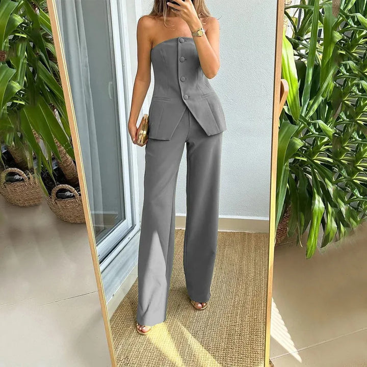 Stylish Strapless Jumpsuit For The Summer