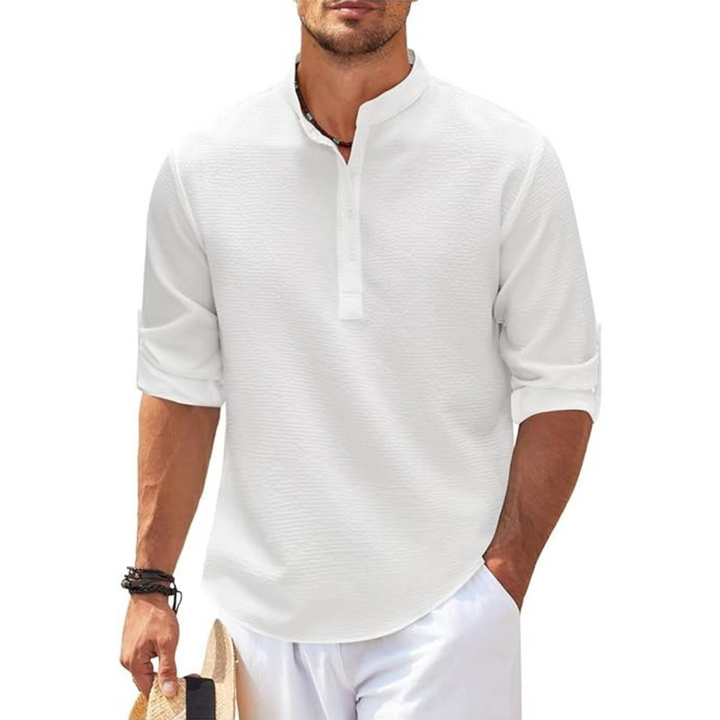 Stylish Stand Collar Summer Shirt for Men