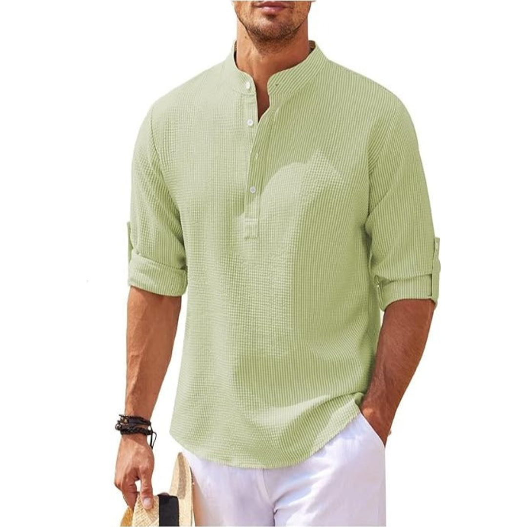 Stylish Stand Collar Summer Shirt for Men