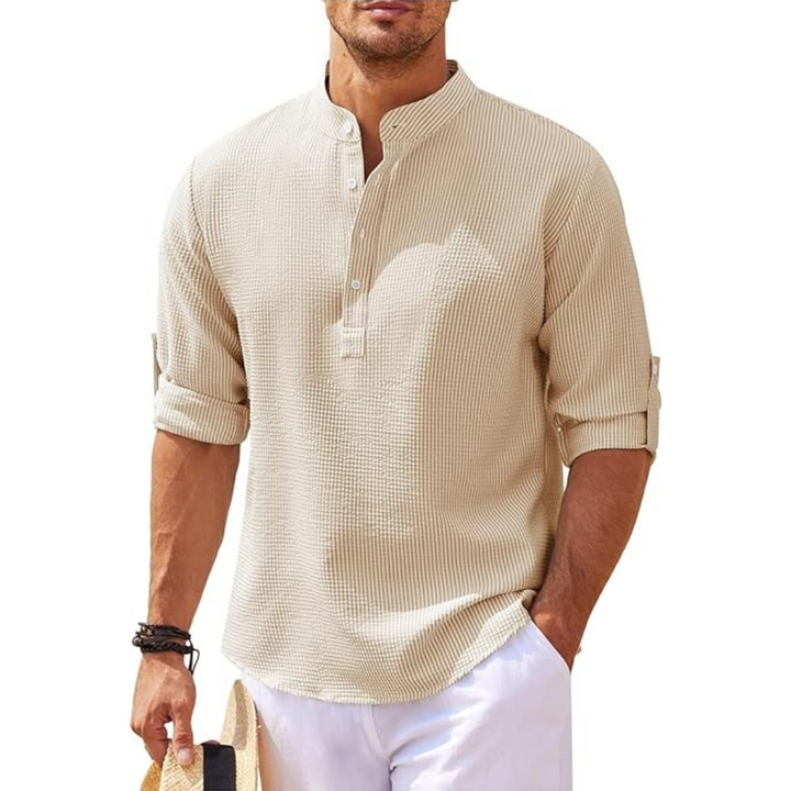 Stylish Stand Collar Summer Shirt for Men