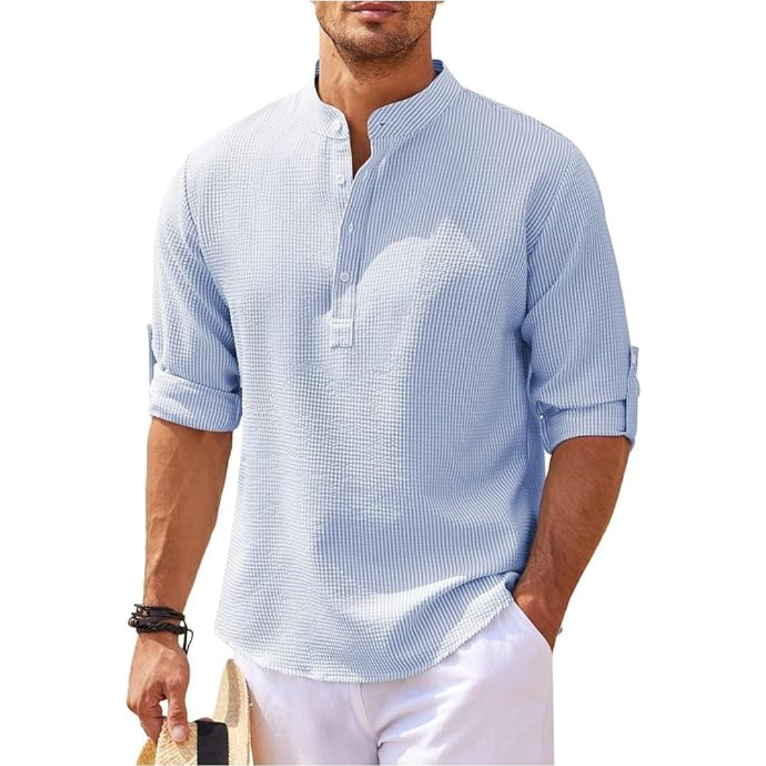 Stylish Stand Collar Summer Shirt for Men