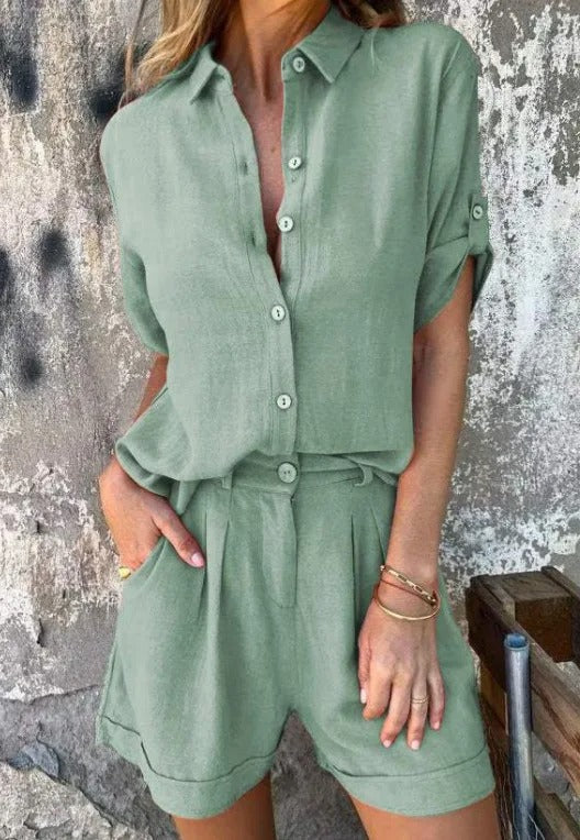 Summer Shirt & Shorts Set for Women