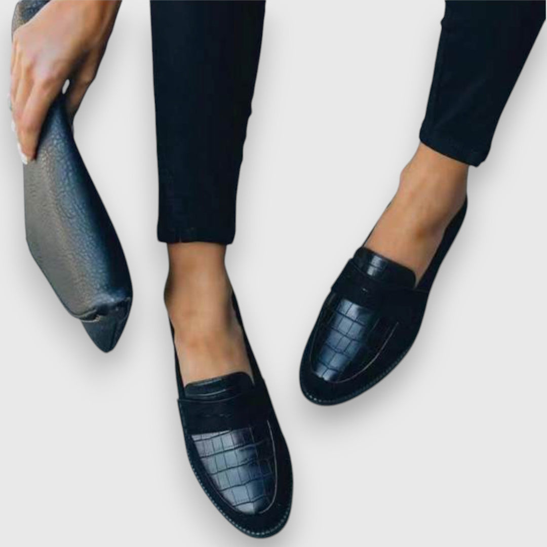 Textured Slip-On Loafers for Women