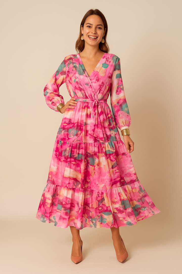 Tiered Midi Dress Women