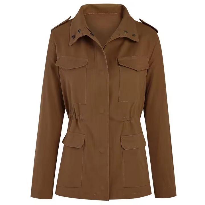 Utility Jacket Women – Elastic Waist & Flap Pockets