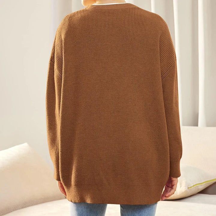 V-Neck Knit Cardigan for Women