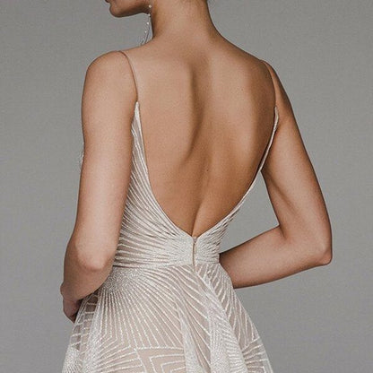 Vena fashionable A-line dress with V-neck