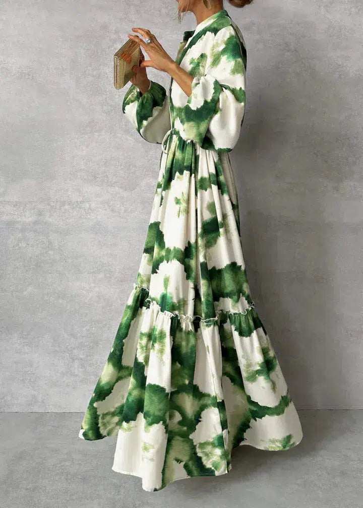 V-Neckline Maxi Dress For Women
