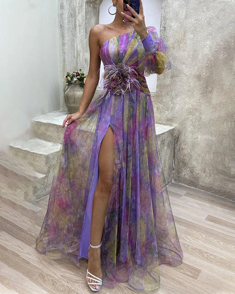 Wedding Guest Dress Women – Sheer Sleeve & Layered Outer Look