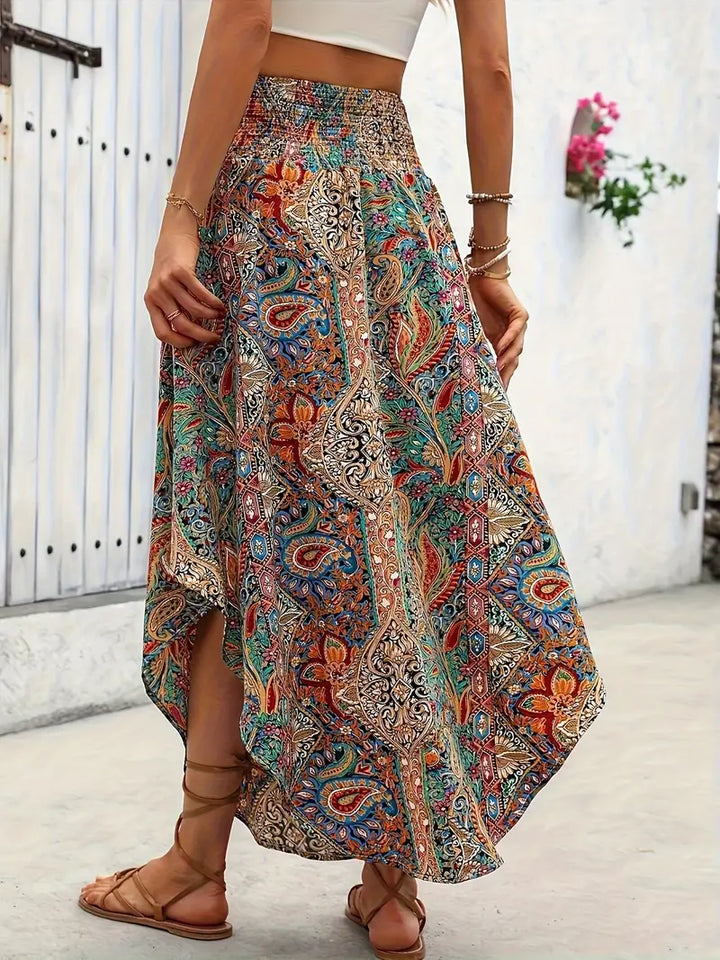Chevron Midi Skirt for Women