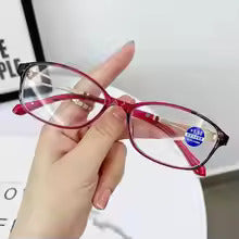 Women's Fashion Lightweight Metal Reading Glasses Against Blue Light