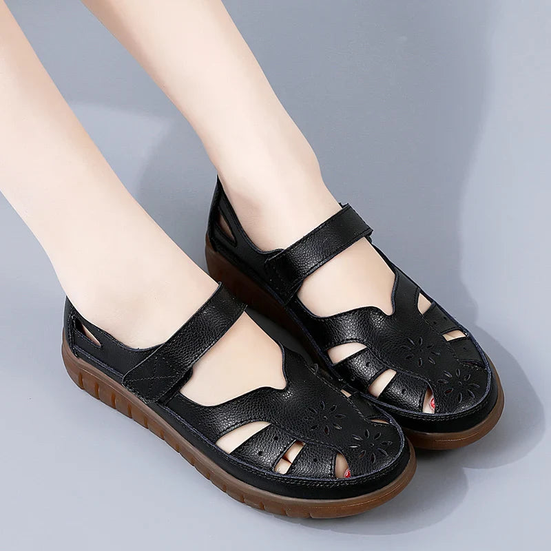 Women's Sandals With A Textured Surface For Summer
