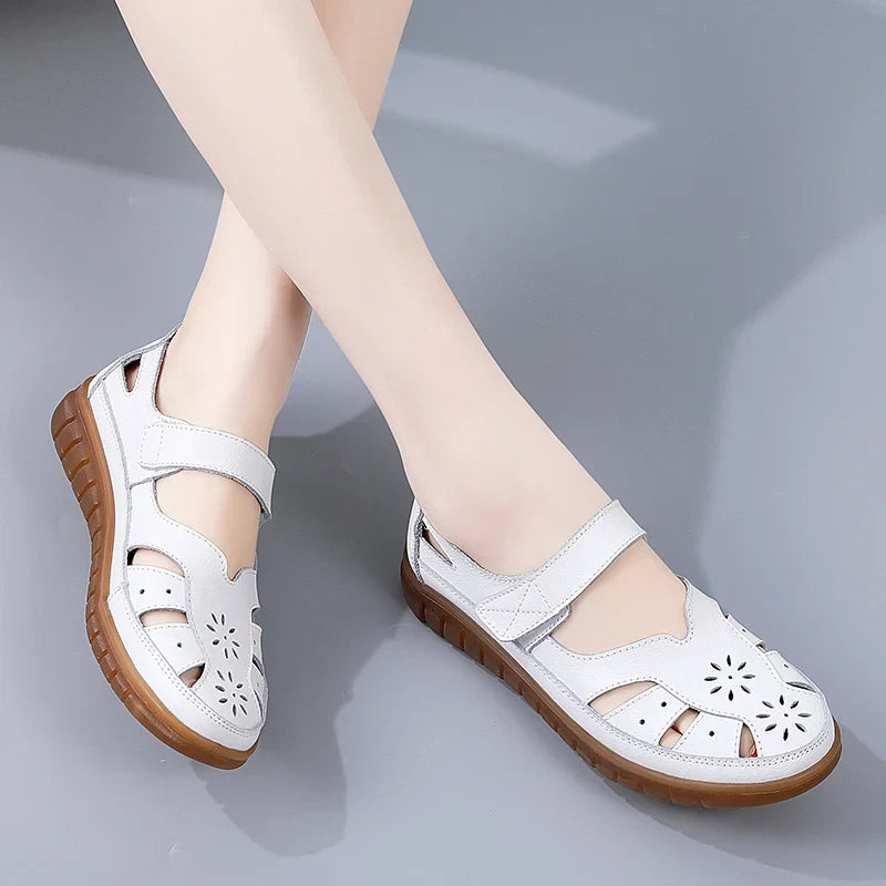 Women's Sandals With A Textured Surface For Summer