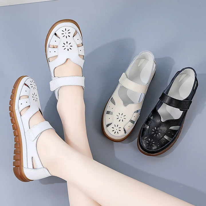 Women's Sandals With A Textured Surface For Summer