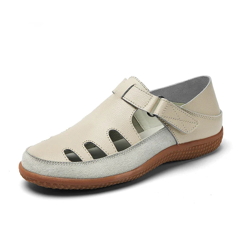 Women's Wedge Sandals With A Textured Surface For The Beach