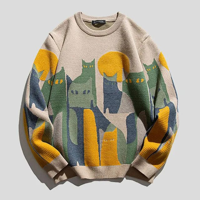 Maxiva | Unisex Cat Sweater