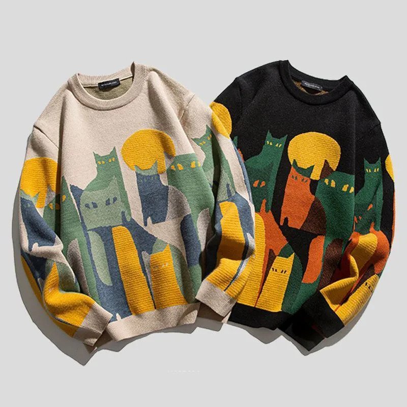 Maxiva | Unisex Cat Sweater