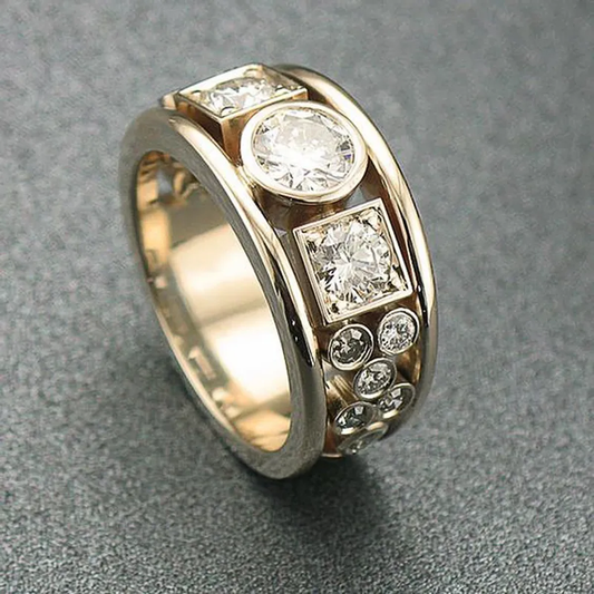 Lisantha | Ladies Vintage Gold Zirconia Rin