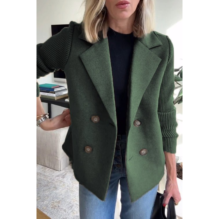 Knit-Sleeve Blazer for Women