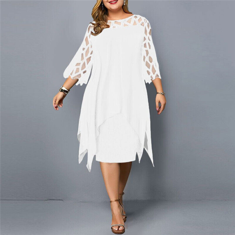 Elegave | Chic Plus Size Midi Dress For Modern Women