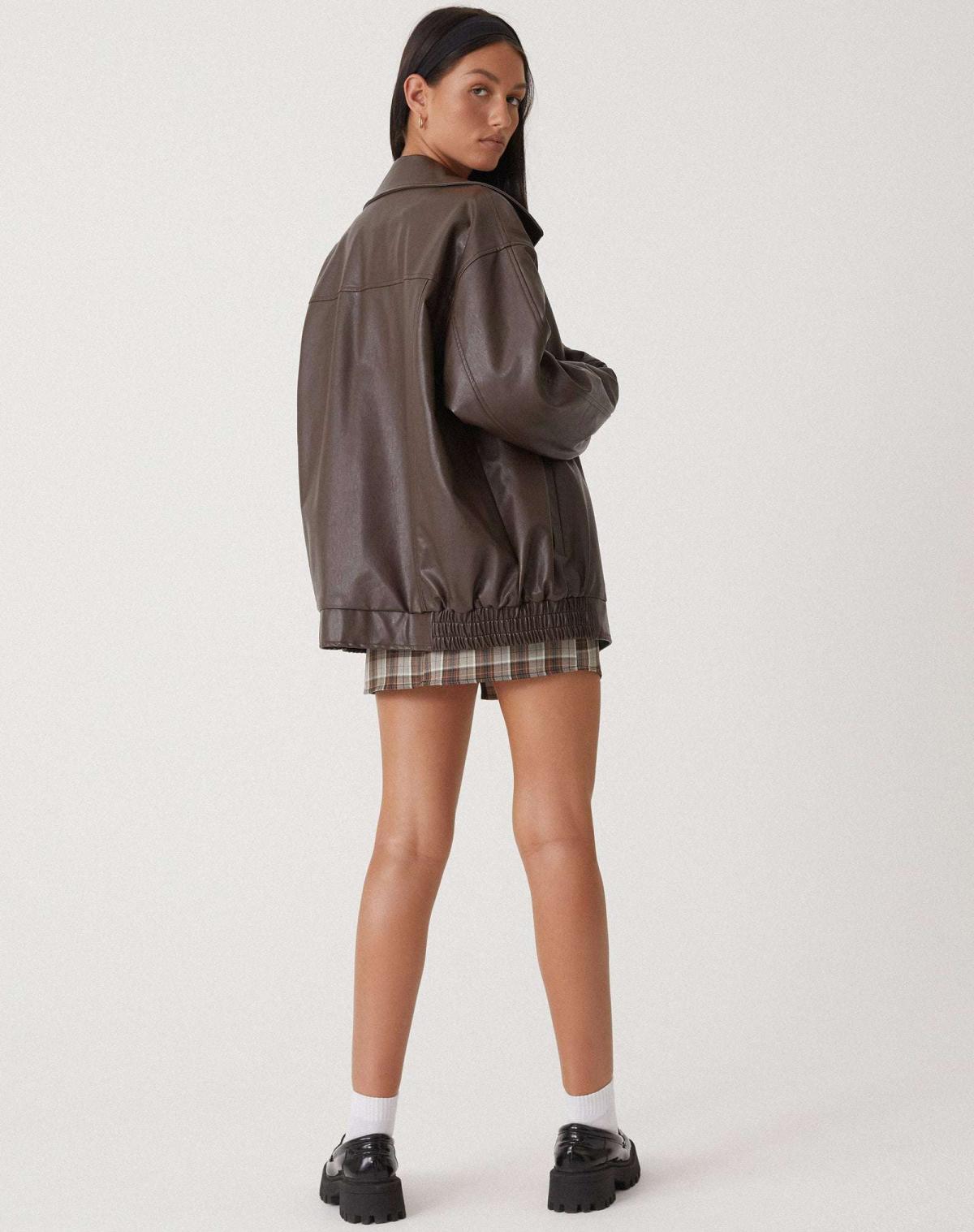 Vivalde | Loose Leather Jacket For Women